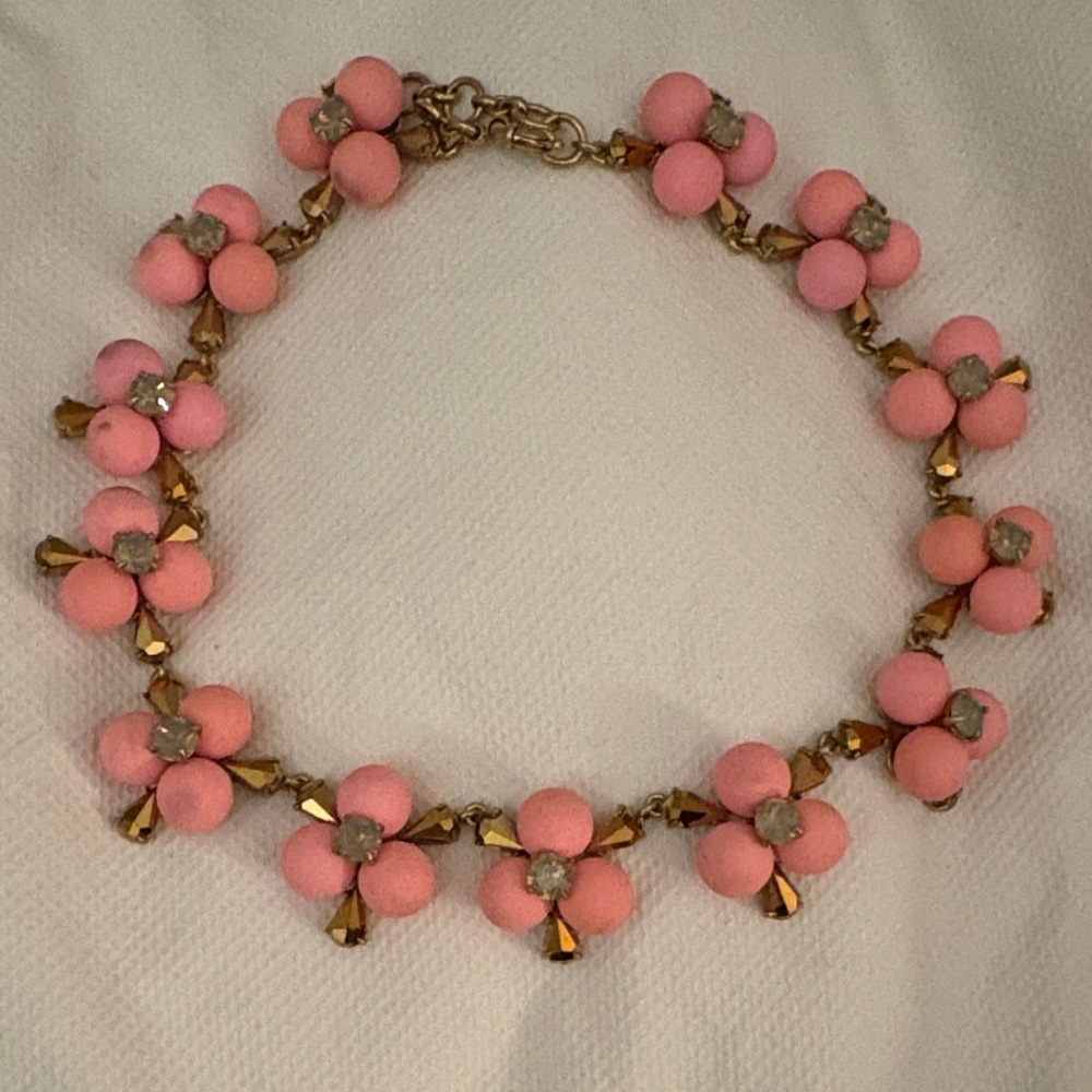 J. Crew Pink Floral Necklace